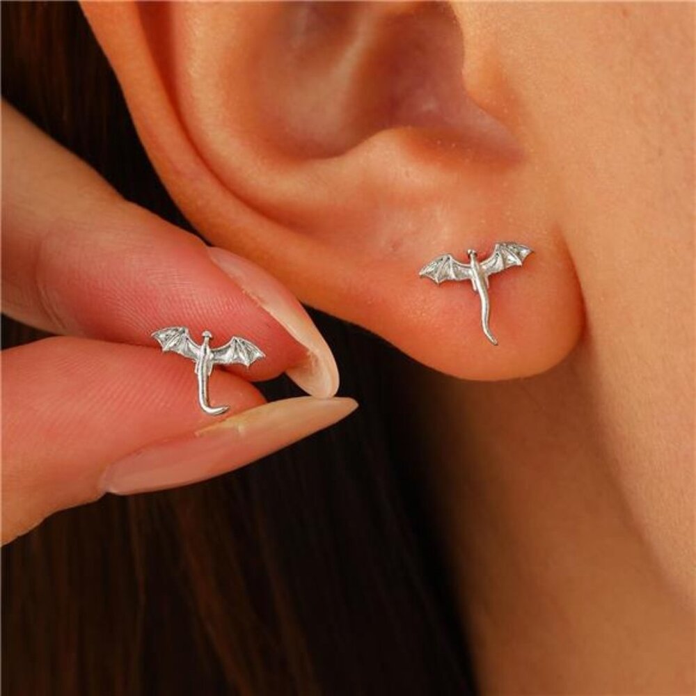 Dragon Earrings | Unique Winged Fantasy Statement Jewelry